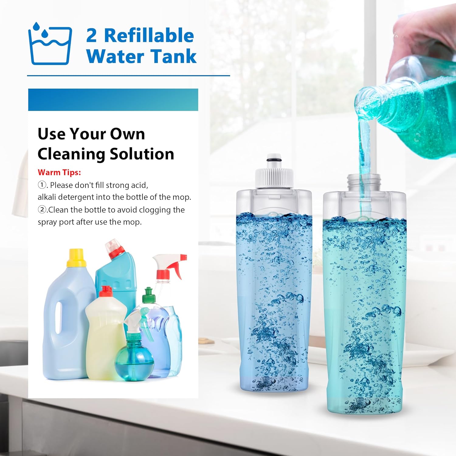 Spray Wet Mops for Hardwood Floor Cleaning - MEXERRIS Microfiber Dust Dry Mops with Spray 4