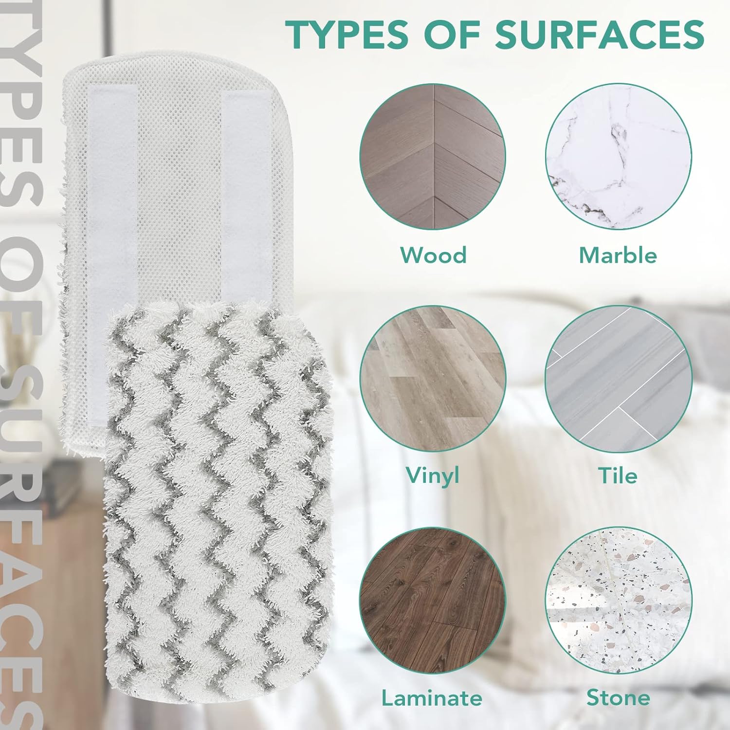 Sgizoku S1000 S2001 Steam Mop Replacement Pads for Shark Steam Mop S1000 S1000A S1000C S1000WM