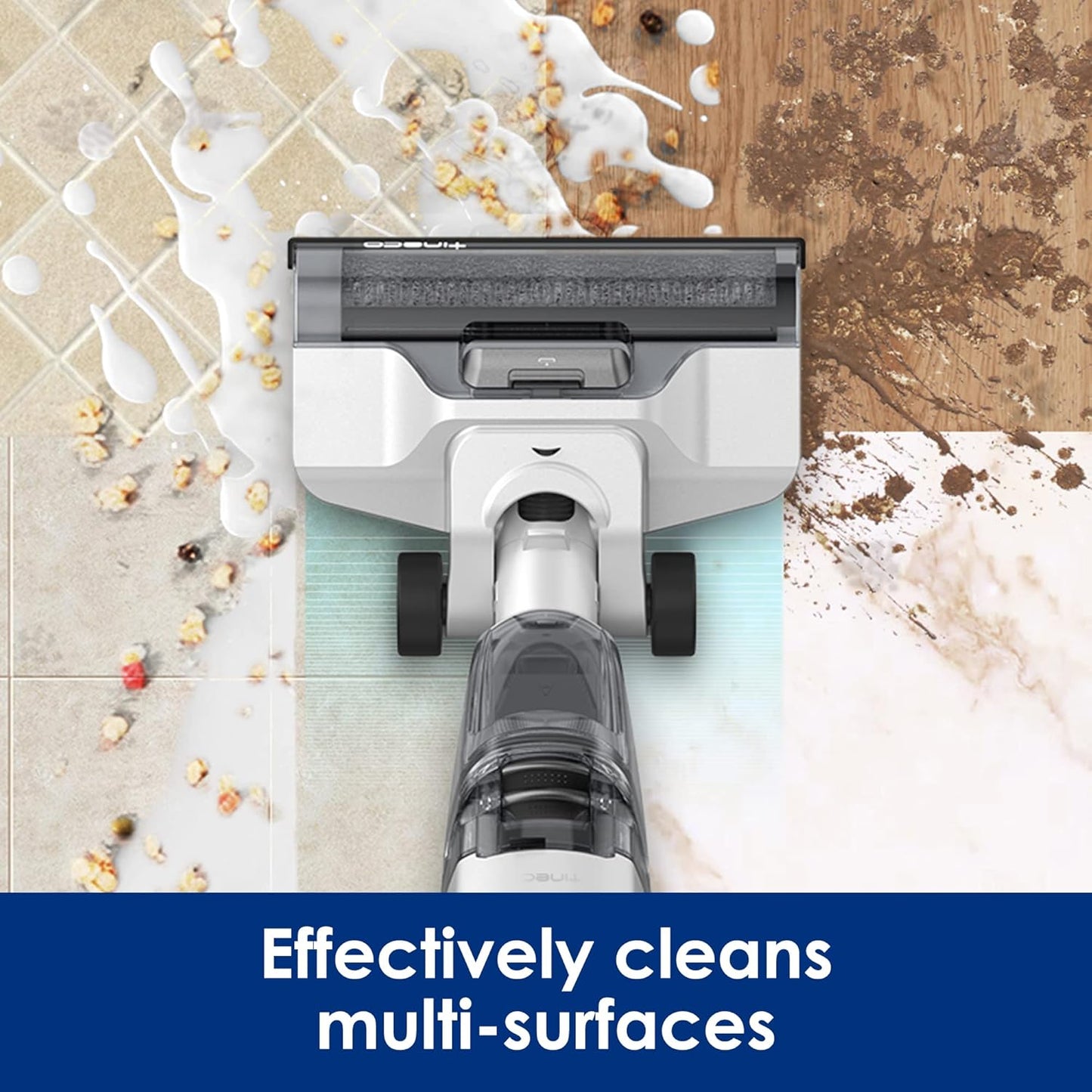 Tineco iFLOOR 2 Complete Cordless Wet Dry Vacuum Floor Cleaner and Mop, One-Step Cleaning for Hard