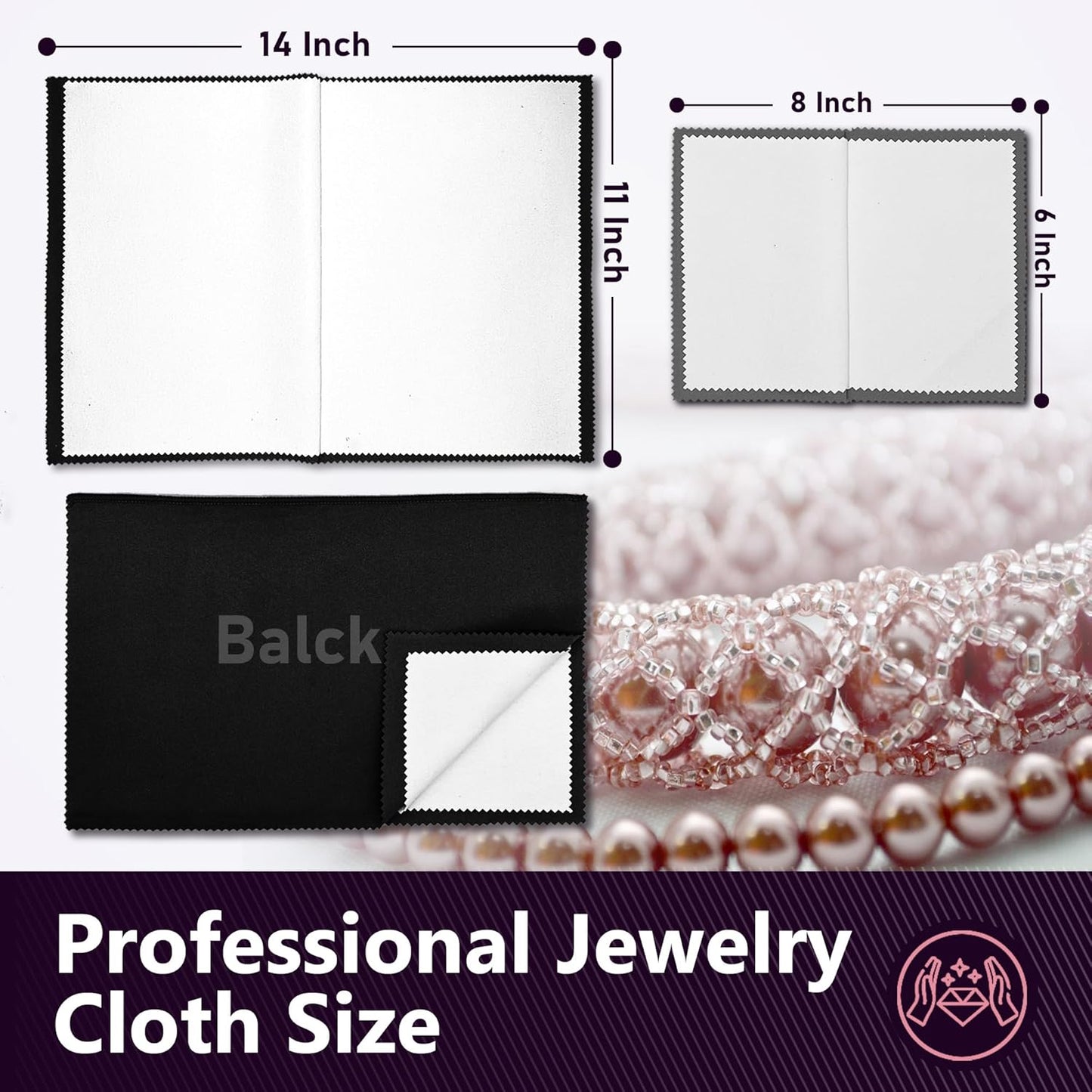 4 PCS Silver polishing Cloth,Jewelry Cleaning Cloth for Sterling Silver, Multi-Layer Silver Jewelry