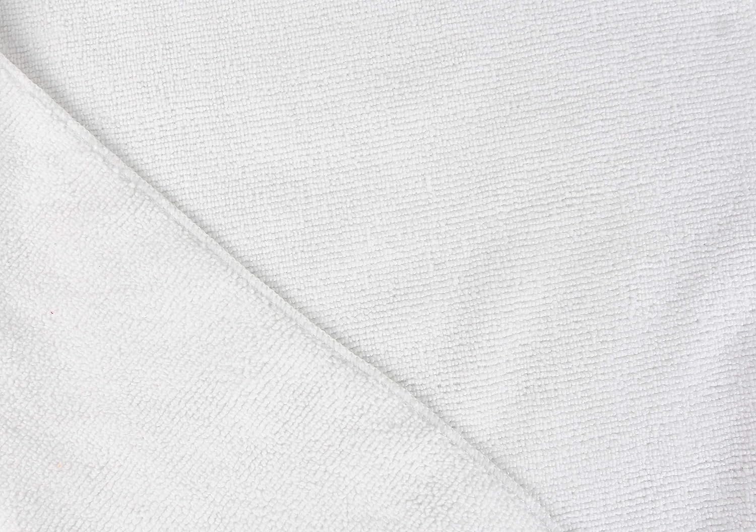 Tricol Clean Professional Extra-Thick Microfiber Cleaning Cloth 12 Pack White (16IN x 16IN, 300GSM