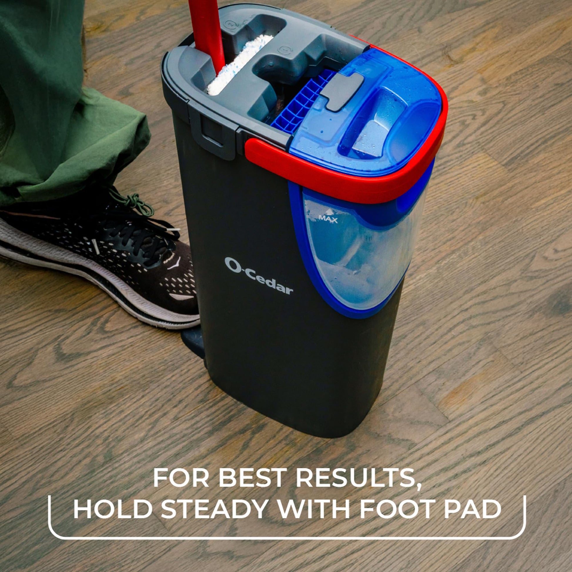 O-Cedar H2prO Flat Mop System | Quick Everyday Cleaning | Dual-Tank Fresh Water System | Machine