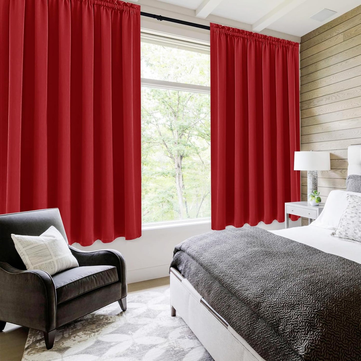 DWCN Blackout Curtains for Living Room Thermal Insulated, Energy Saving & Noise Reducing Bedroom