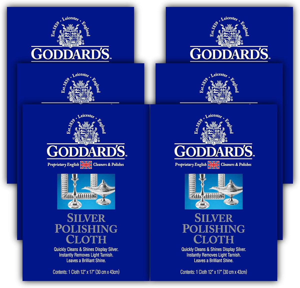 Goddard's Silver Polishing Cloth for Jewelry, Remove Tarnish on Plated or Sterling Silver, Gold