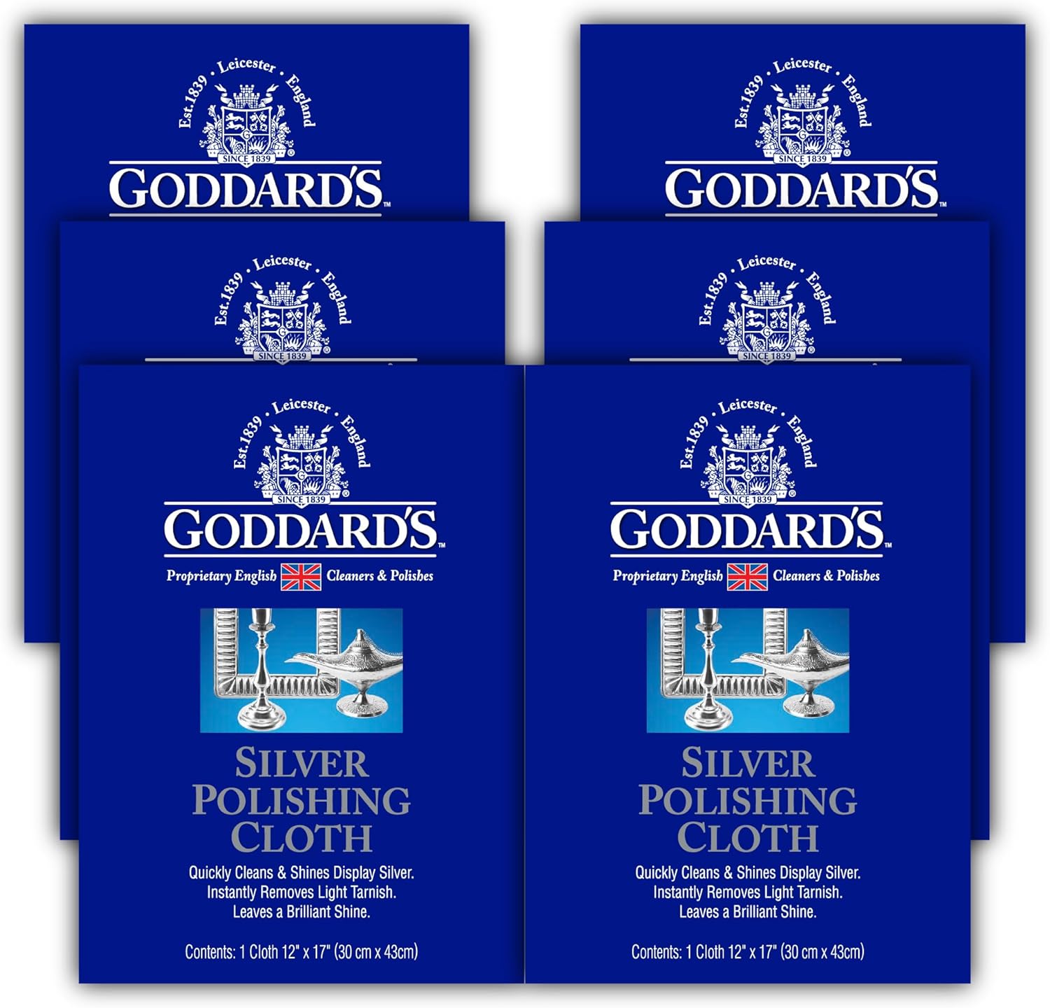Goddard's Silver Polishing Cloth for Jewelry, Remove Tarnish on Plated or Sterling Silver, Gold