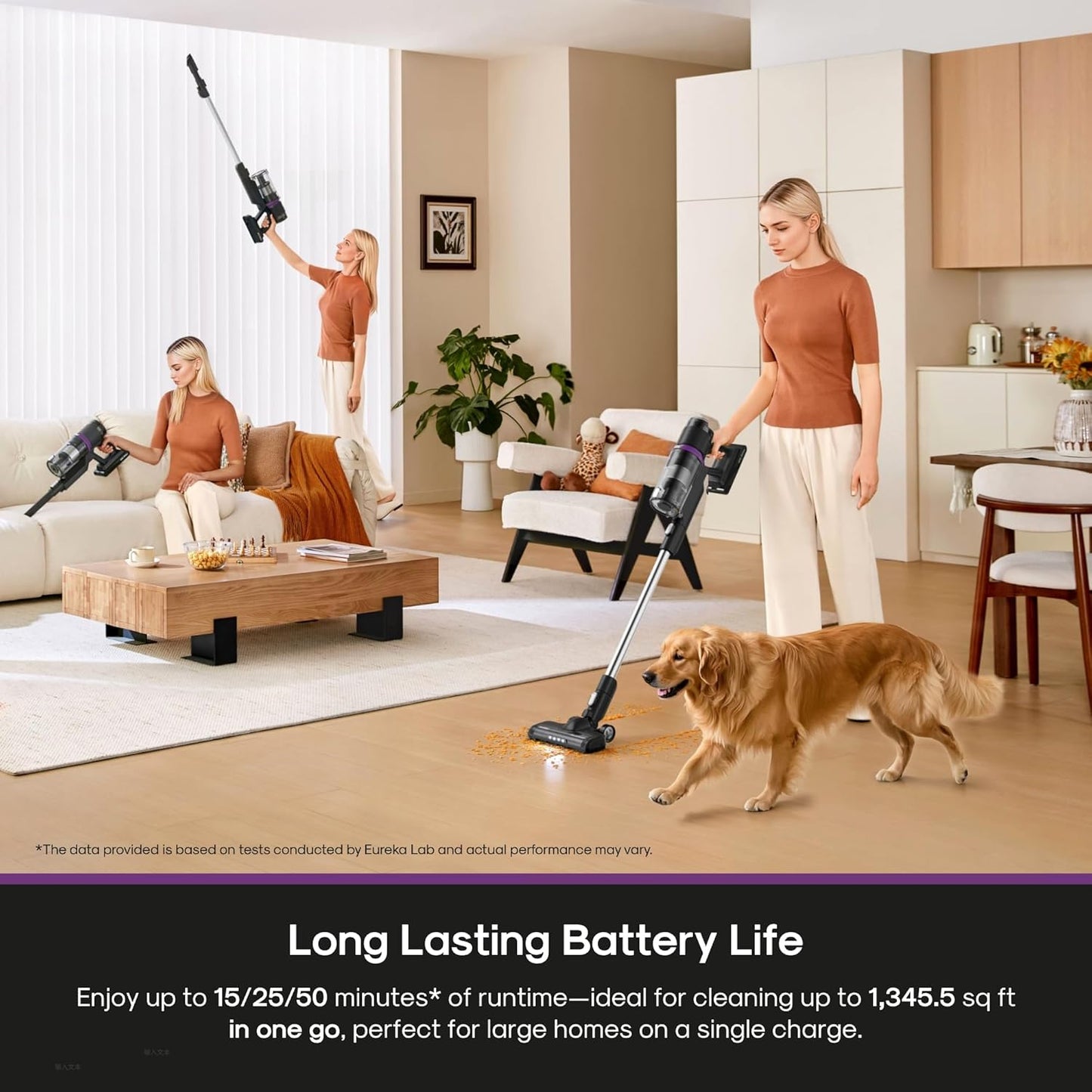 Eureka Cordless Vacuum Cleaner Lightweight, Stick Vacuum Rechargeable for Hardwood, Pet Hair