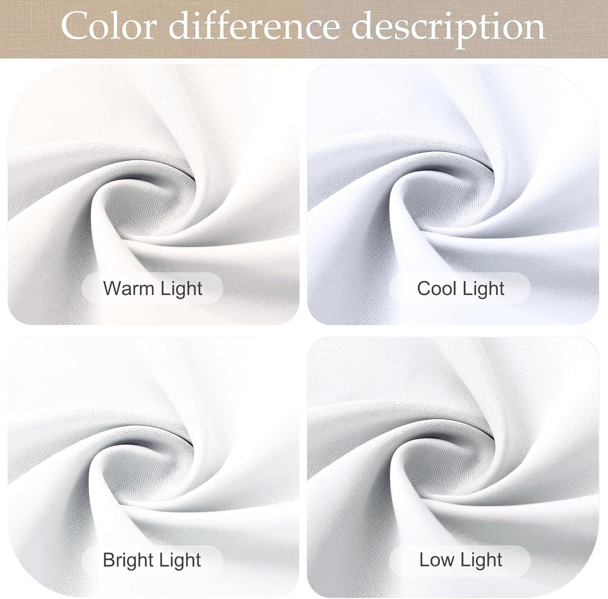 RYB HOME Blackout Curtains 80 inches Long Thermal Insulating Large Window Curtains for Living Room