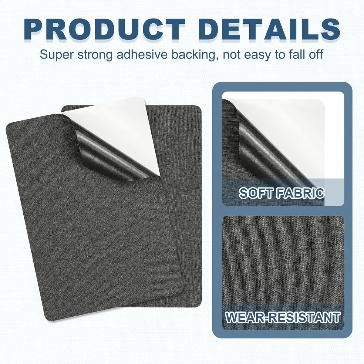 PATIKIL 8x11 Inch Linen Repair Patches, 2Pcs Self-Adhesive Fabric Patch for Sofas Tote Bags