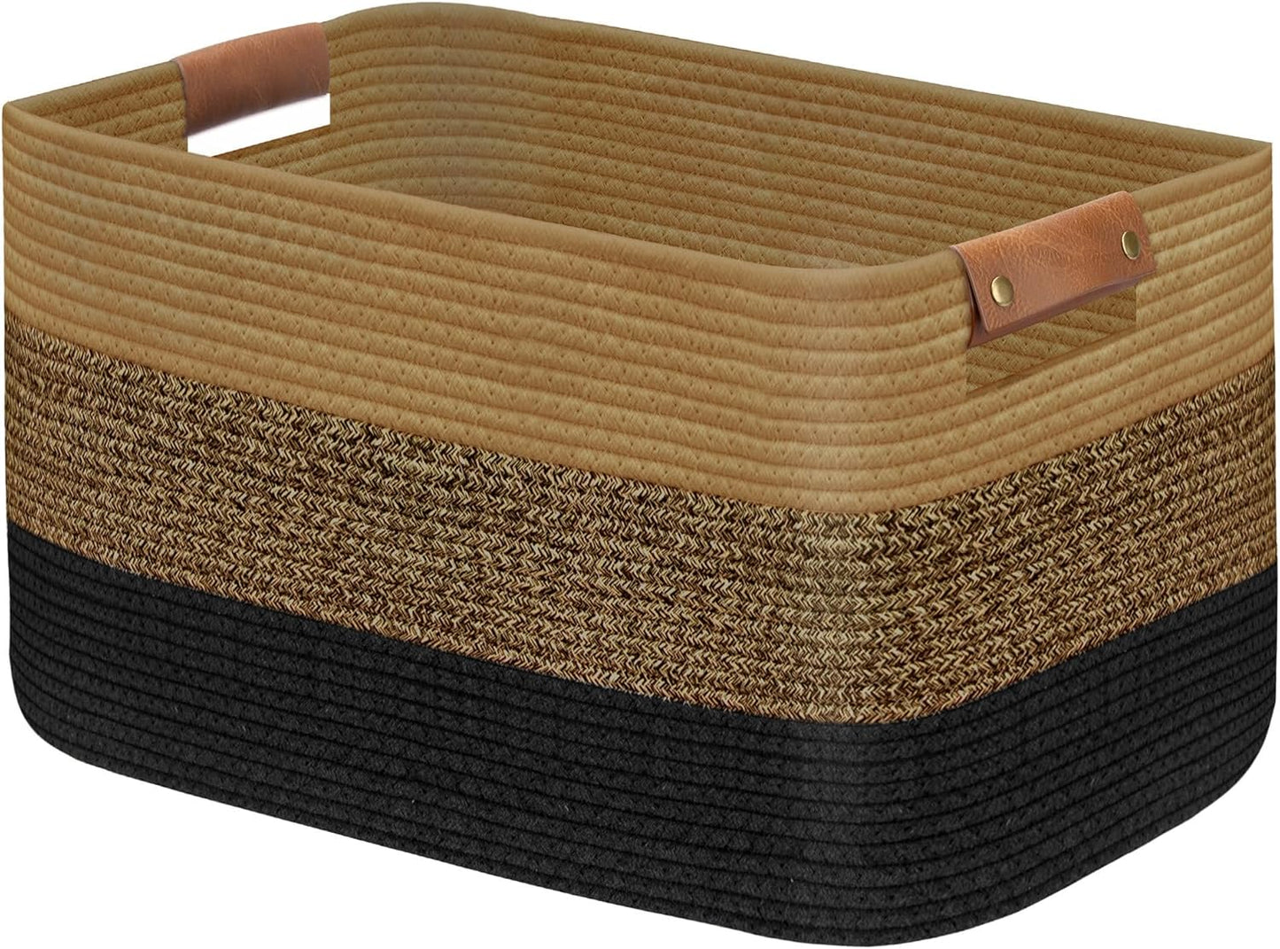 Large Collapsible Laundry Basket, Clothes Hamper for Blanket, Toy, Towels, Woven Baskets for