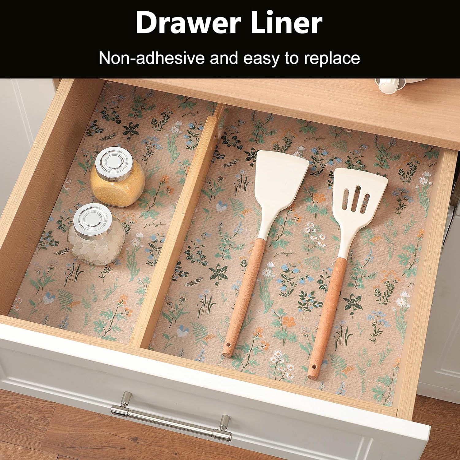 INNOLITES Shelf Liners for Kitchen Cabinets – Drawer Liner Waterproof & Oil-Proof, Non-Adhesive EVA