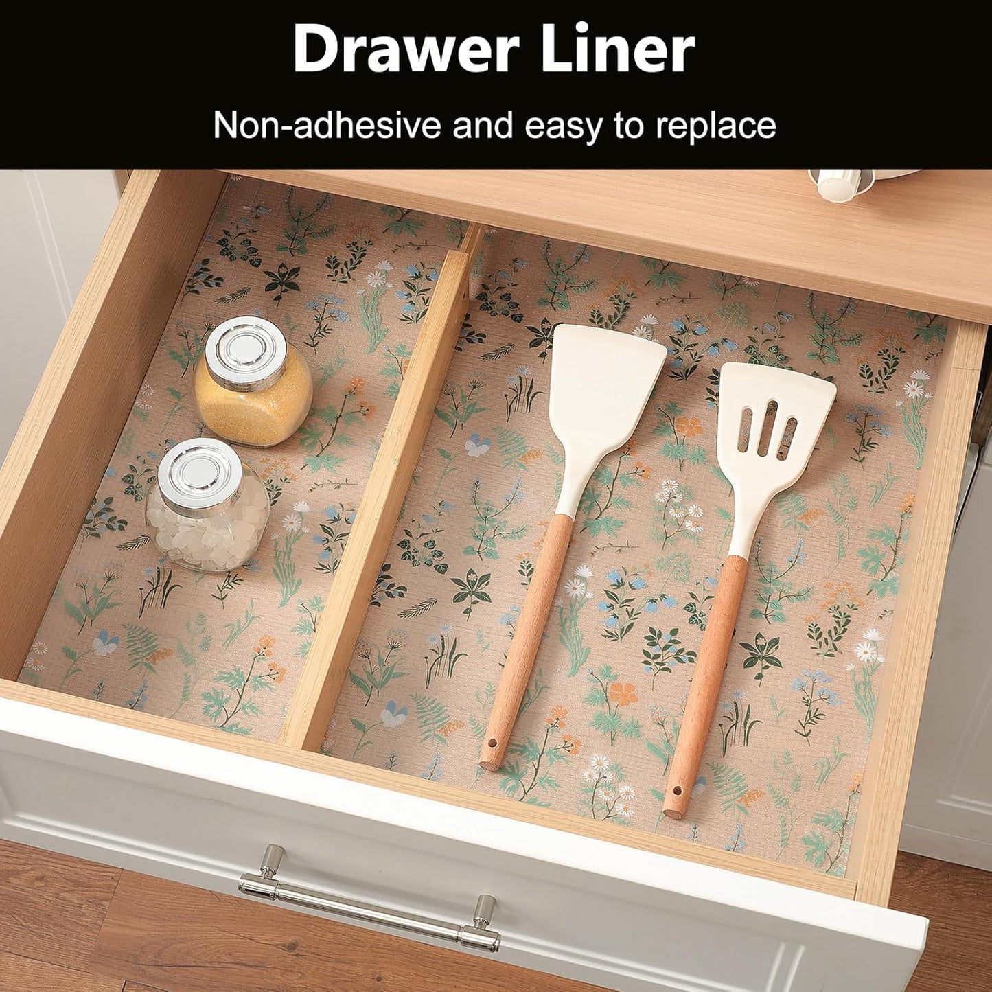 INNOLITES Shelf Liners for Kitchen Cabinets – Drawer Liner Waterproof & Oil-Proof, Non-Adhesive EVA