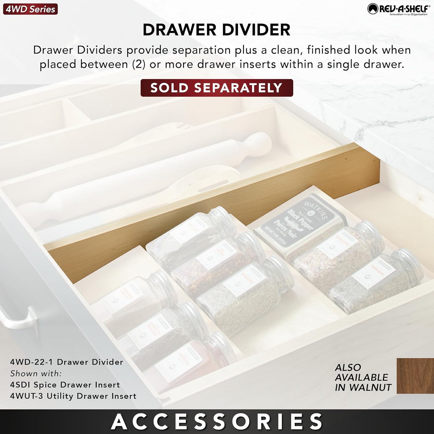 Rev-A-Shelf Trim-to-Fit Silverware Drawer Organizer for Kitchen Utensils, Cutlery Cabinet Storage
