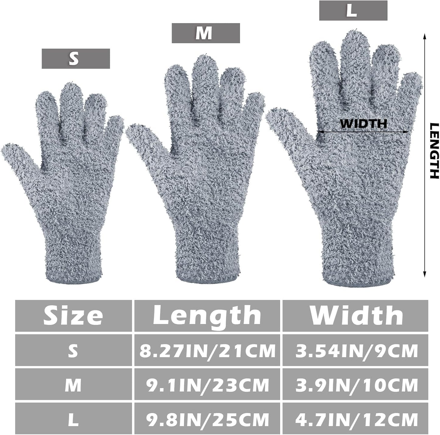 Patelai 3 Pairs Microfiber Plant Dusting Gloves Leaf Cleaning Gloves for Indoor Plants, Blinds