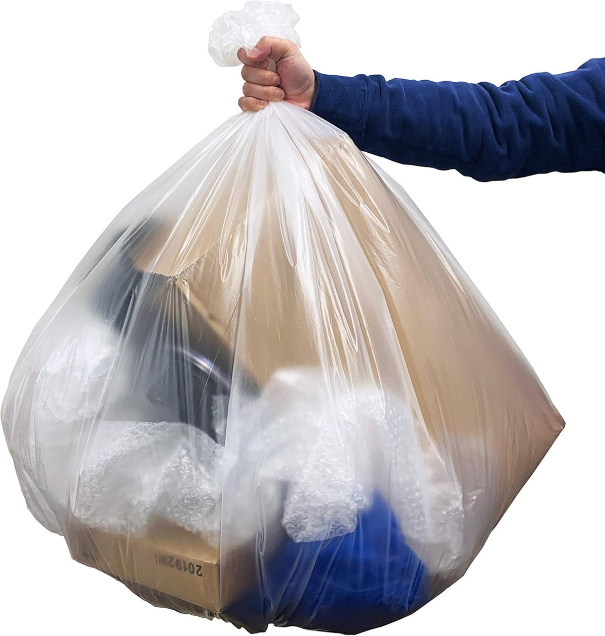 Reli. SuperValue 65 Gallon Trash Bags | 60 Count | Made in USA | Heavy Duty | Clear Multi-Use
