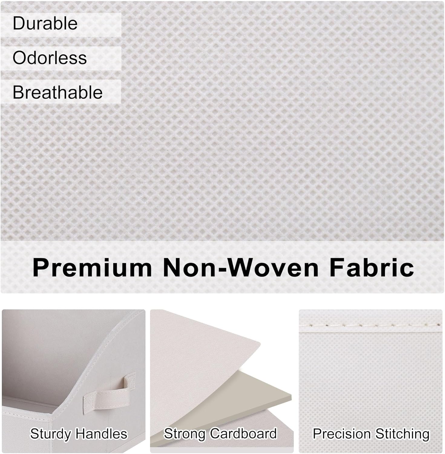 WUIKE 3 Pack Extra Large Closet Storage Bins with Handles, Fabric Trapezoid Storage Binsr for