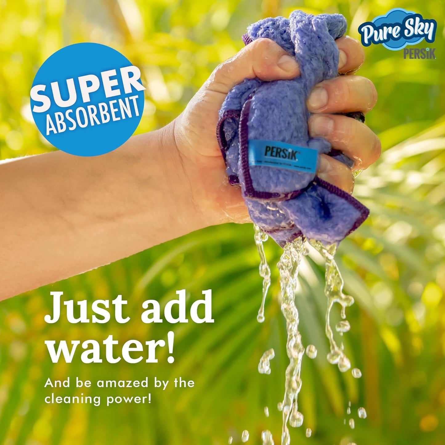 Pure-Sky Magic Deep Clean Cleaning Cloth – JUST ADD Water No Detergents Needed - Multipurpose Ultra