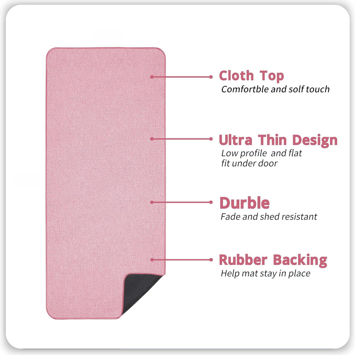 Bath Mat,Ultra Thin Bathroom Runner Rugs,Large Bath Mats for Bathroom,Quick Dry,Non-Slip,Machine
