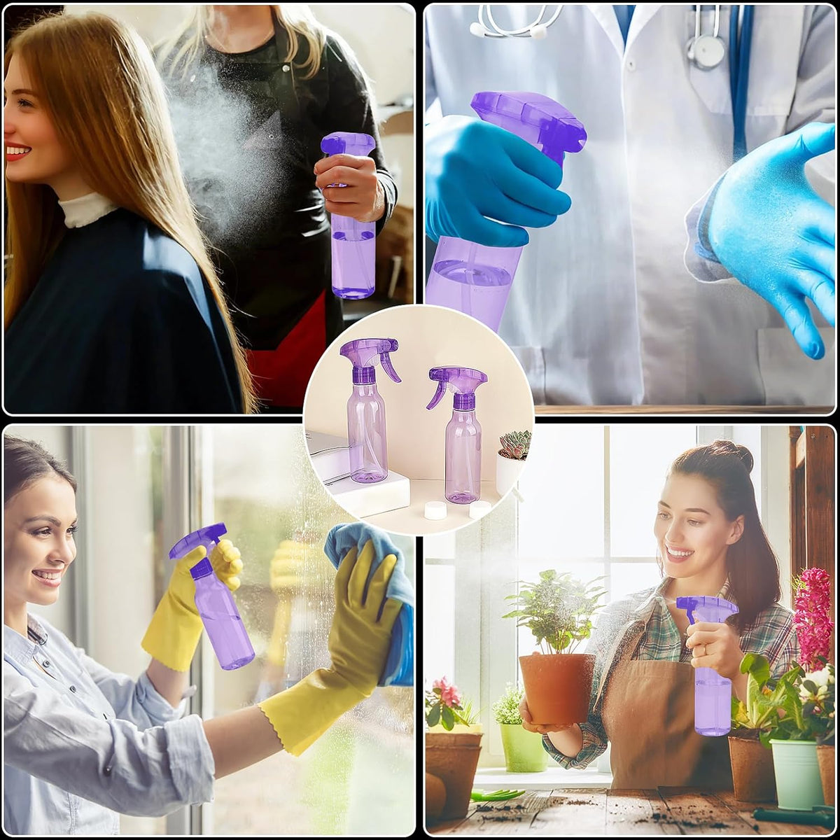 Cosywell Empty Spray Bottles 8.8oz/260ml 2 Pack Plastic Spray Bottle for Cleaning Mist/Stream