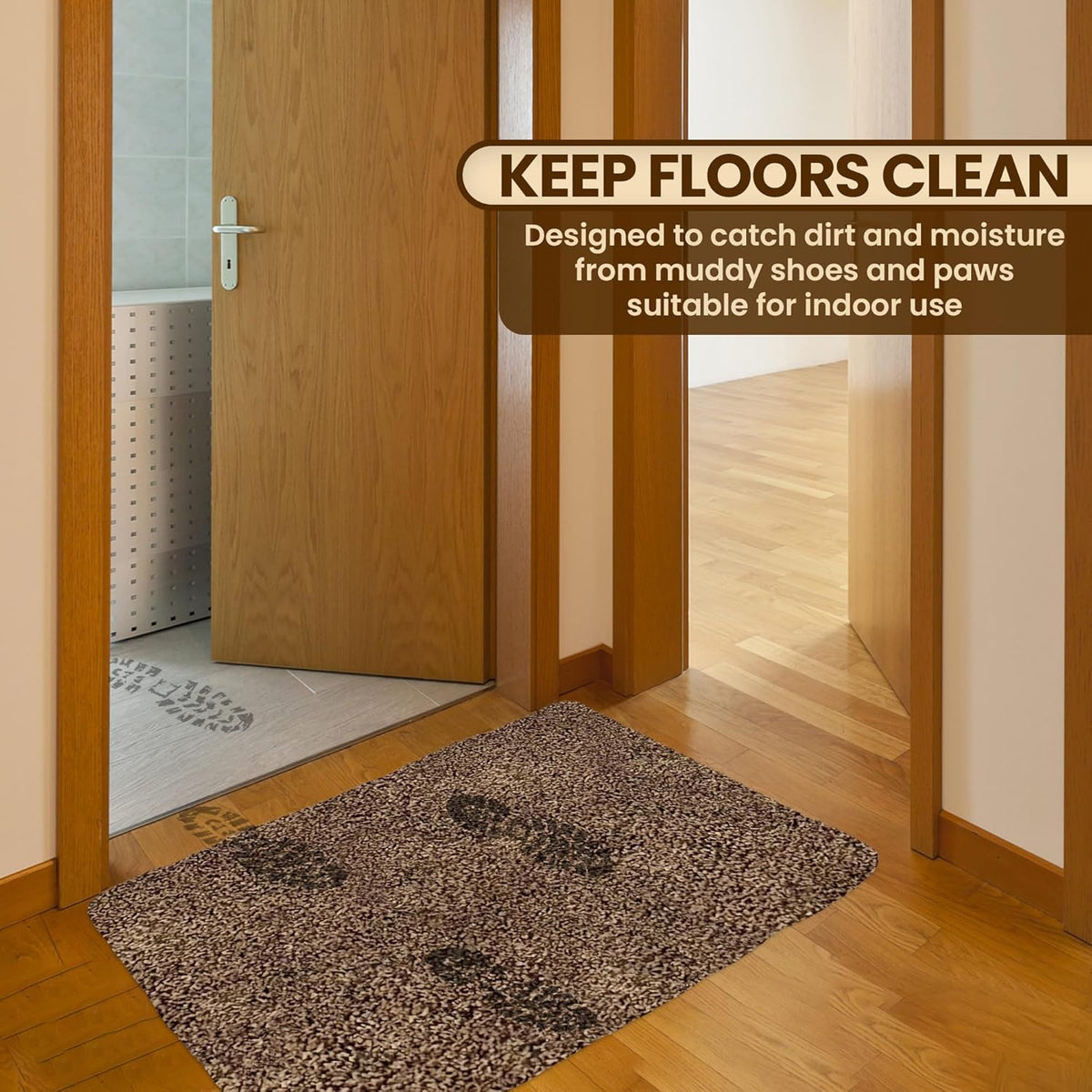 Premium Microfiber Indoor Door Mat – 20"x30" Washable Entry Mat, Non-Slip, Waterproof Backing