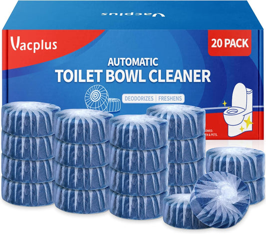 Vacplus Toilet Bowl Cleaners - 20 Pack Long-Lasting Toilet Cleaner Tablets, Prevent Stains &