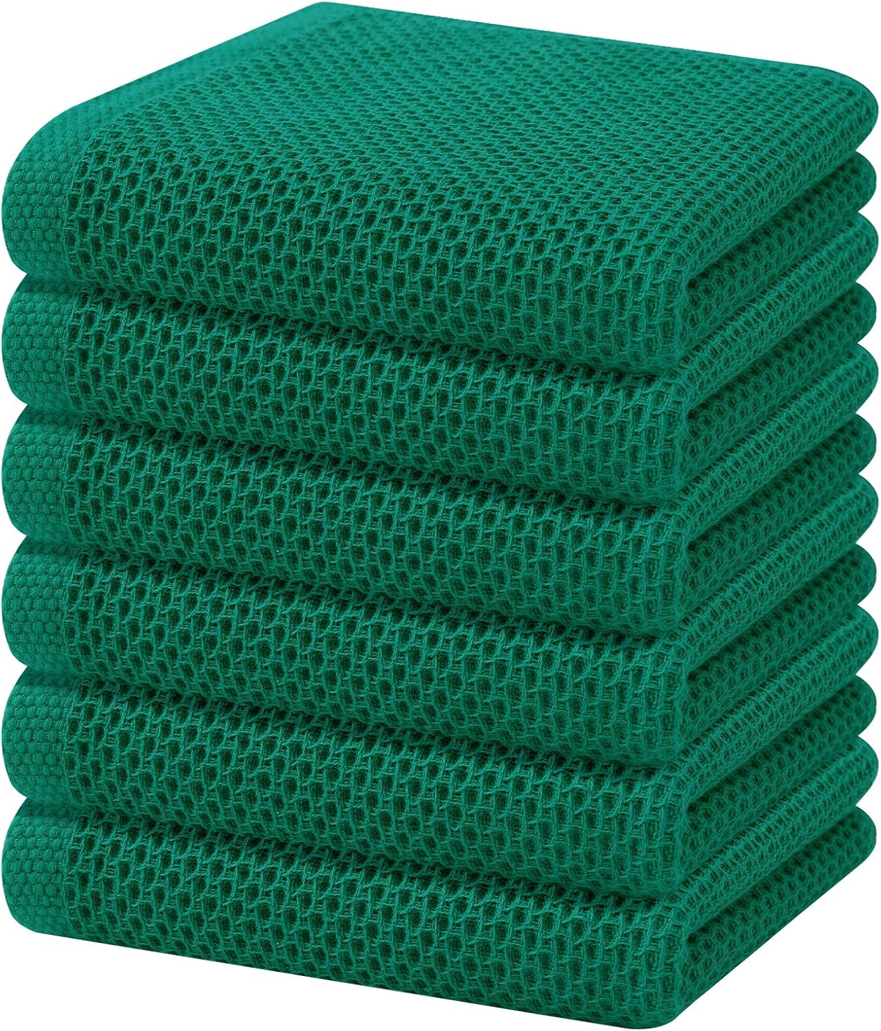 Homaxy 100% Cotton Waffle Weave Kitchen Dish Towels, Ultra Soft Absorbent Quick Drying Cleaning