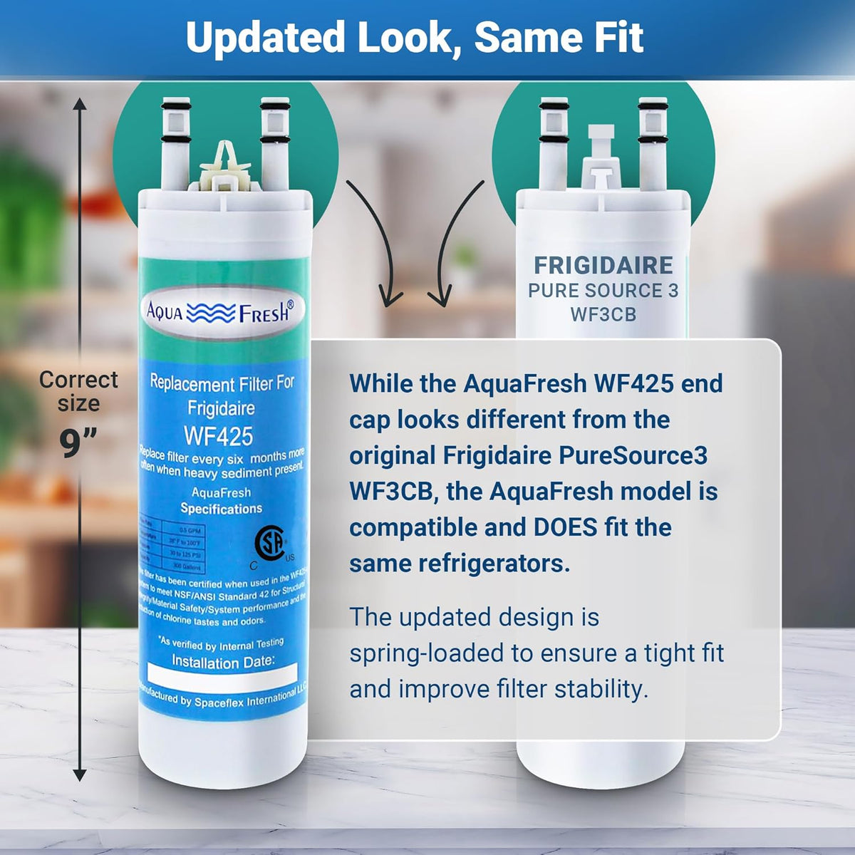 Aqua Fresh Replacement for WF3CB, PureSource 3, 706465, 242086201, 242086203, 242294501, 242069601