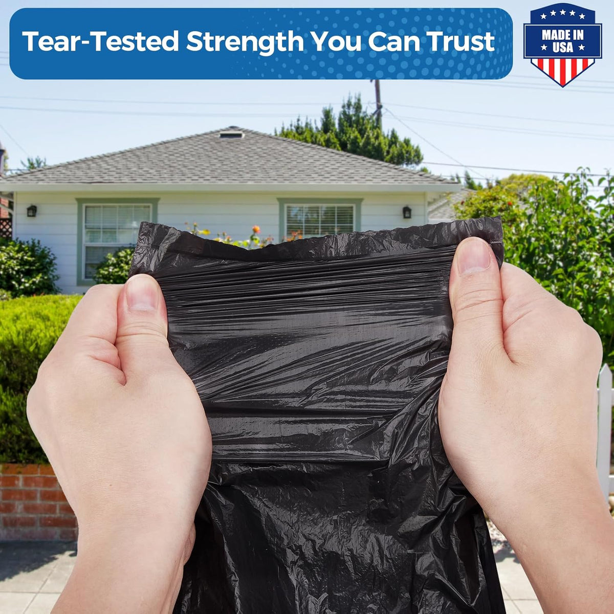 Fuxury 55-60 Gallon Trash Bags Heavy Duty, 150 Count Garbage Bags, 38 x 58" Extra Large Black Trash