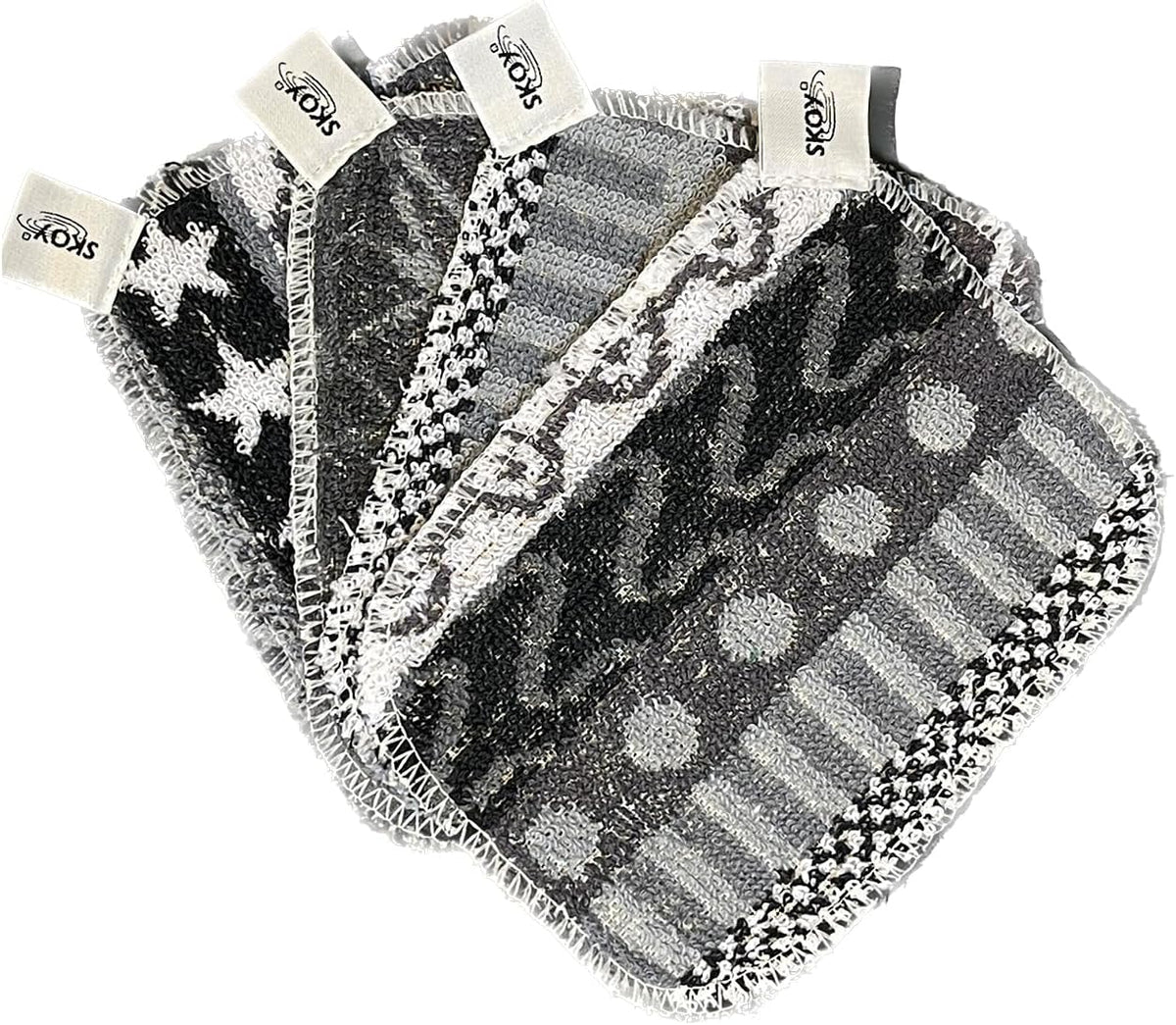 Skoy Scrub, 4-Pack Reusable, Non-Scratching Dish Scrubber for Kitchen and Household Cleaning