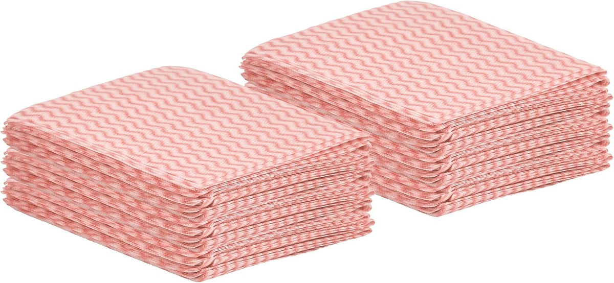 Superio Handy Wipes For Kitchen - Red Reusable Multi-Purpose Heavy-Duty Cleaning cloth for house