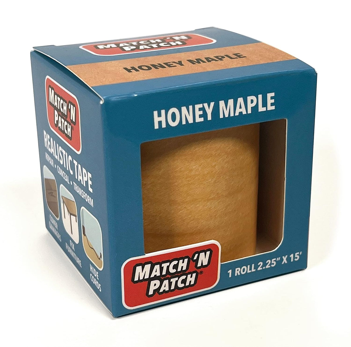 MATCH 'N PATCH Realistic Wood Grain Repair Tape - Durable Multi-Use Adhesive Tape for Furniture