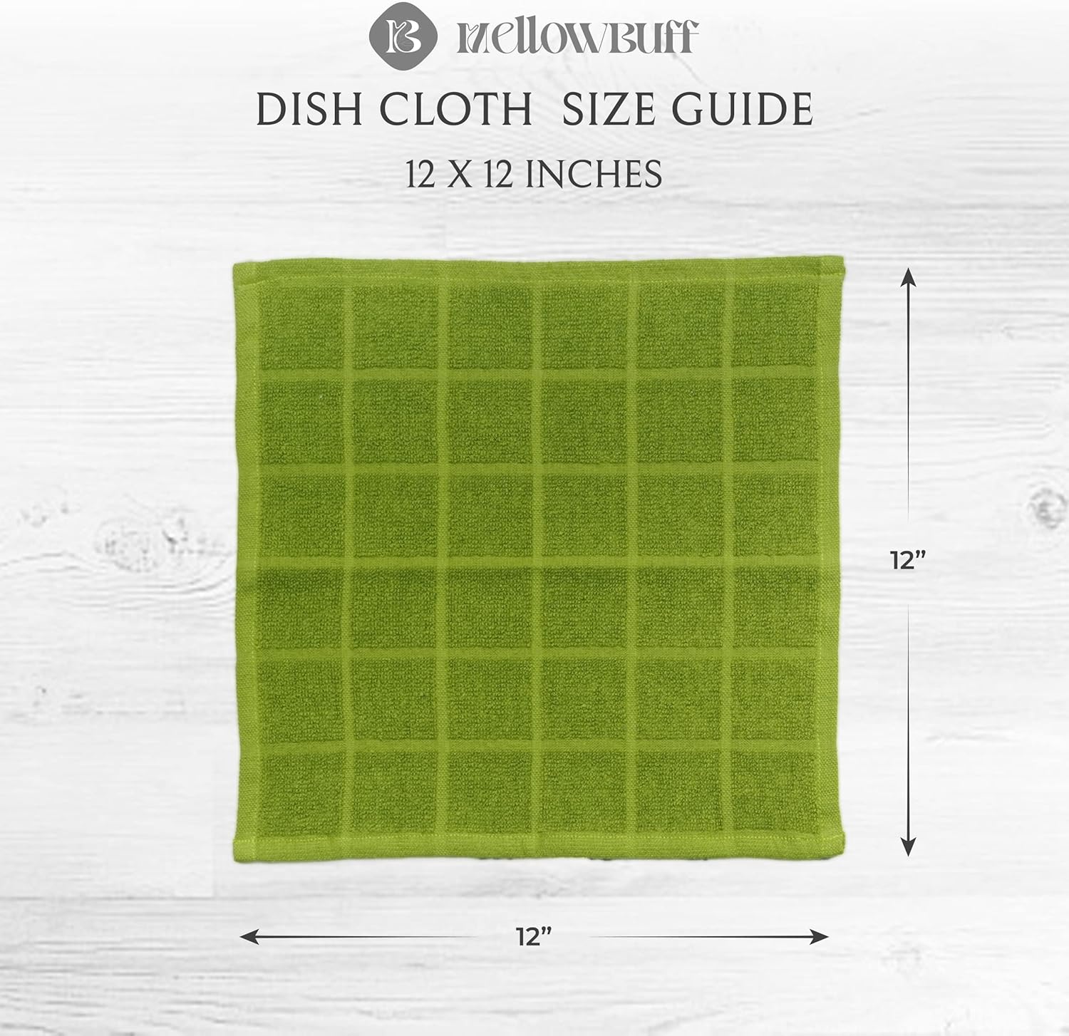 100% Cotton Terry Dish Cloth & Dish Towel, 6 Pack, Super Soft and Absorbent Kitchen Towels, Perfect