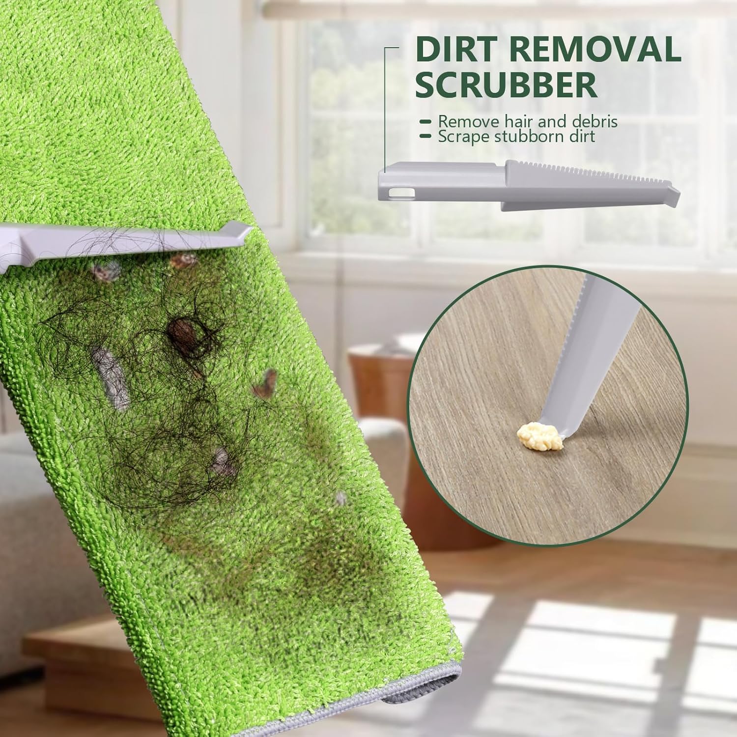 Microfiber Mops for Floor Cleaning,Masthome Professional Floor Mops with Washable Pads 4pcs,Wet Dry