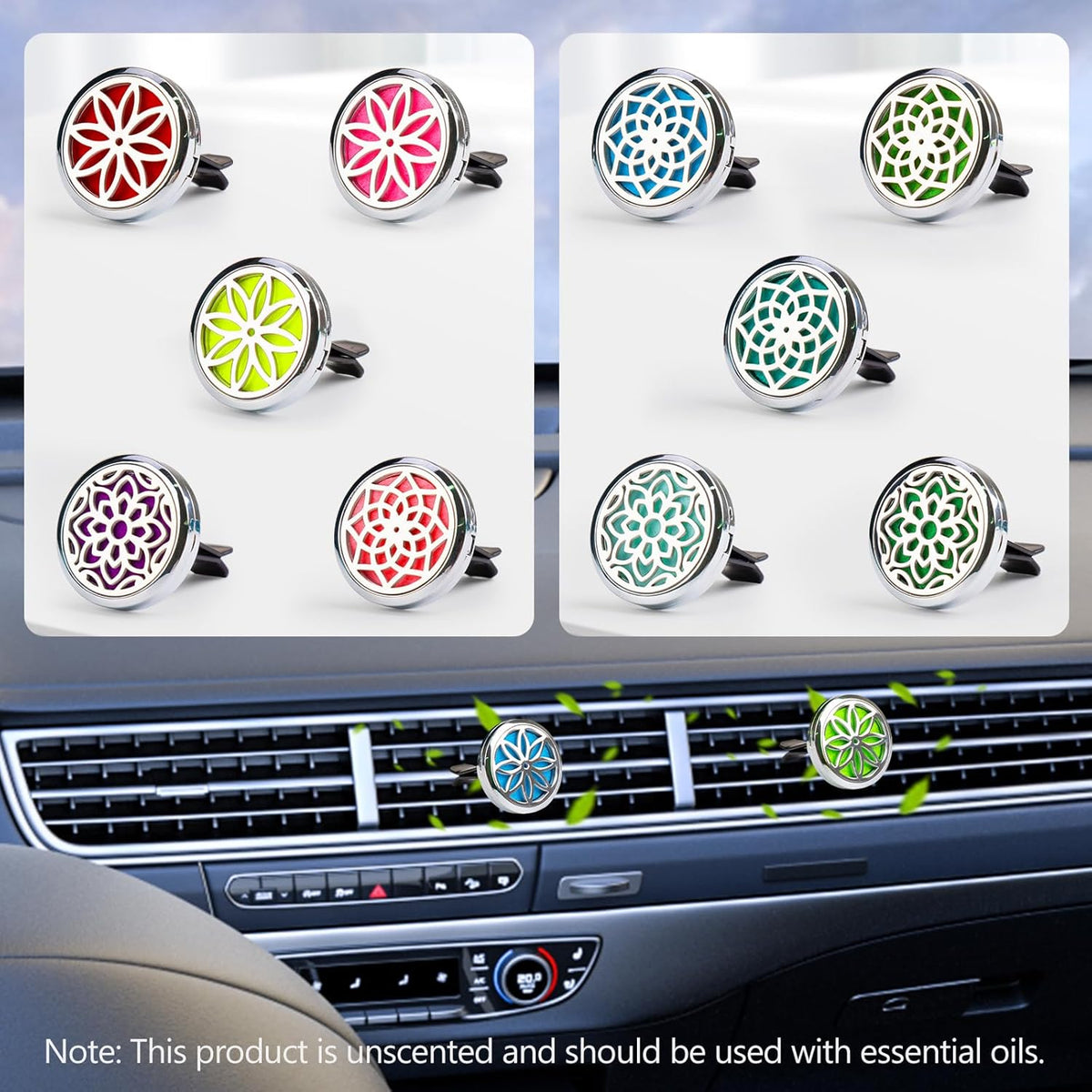 ttstar Car Diffuser Vent Clip - 30mm Aromatherapy Essential Oil Car Diffuser Vent Clips with 36