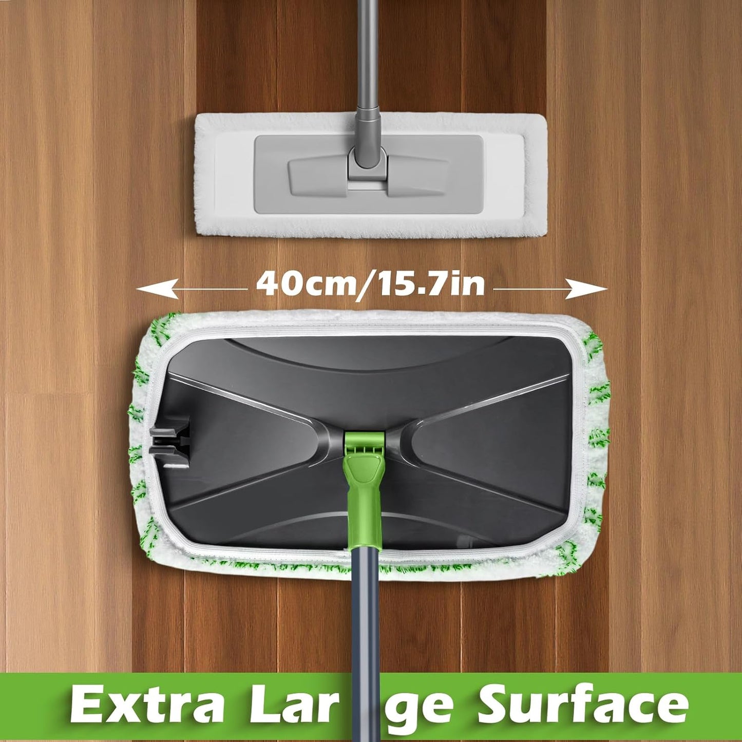 MASTERTOP Dust Mop for Hardwood Floors, Extra Large Microfiber Flat Mop with 5 Wet & Dry Reusable