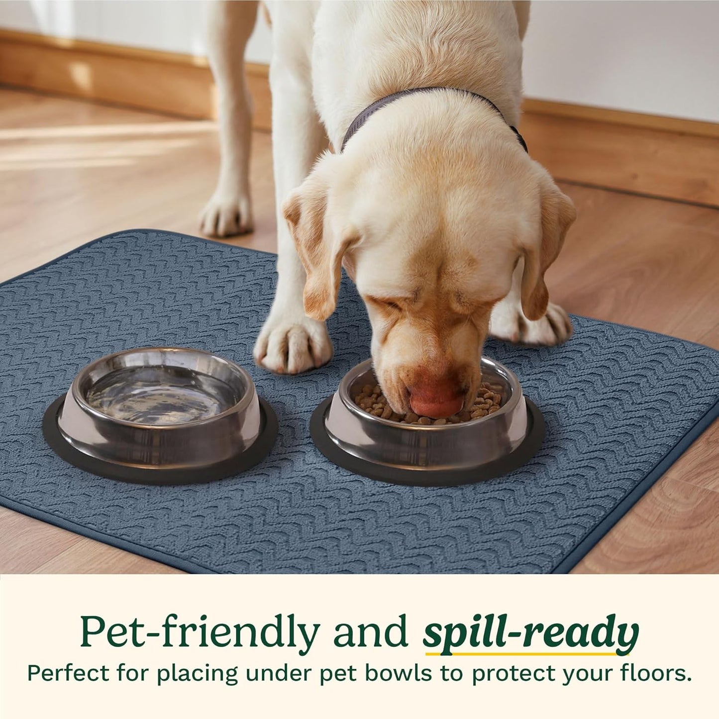 Cuisinart Dish Drying Mats for Kitchen Counter - (2) 18" x 24" Ultra Absorbent Dish Drying Mat XL