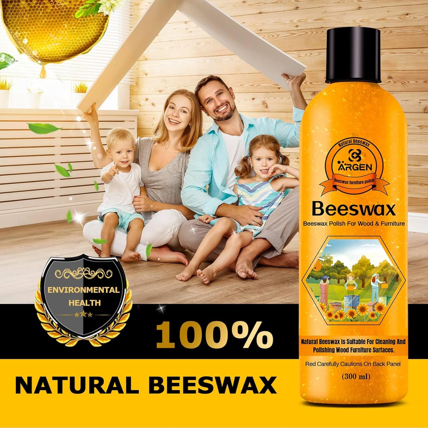 CARGEN Beeswax Furniture Wood Polish - Wood Seasoning Beeswax Oil for Wood Natural Wood Polish and