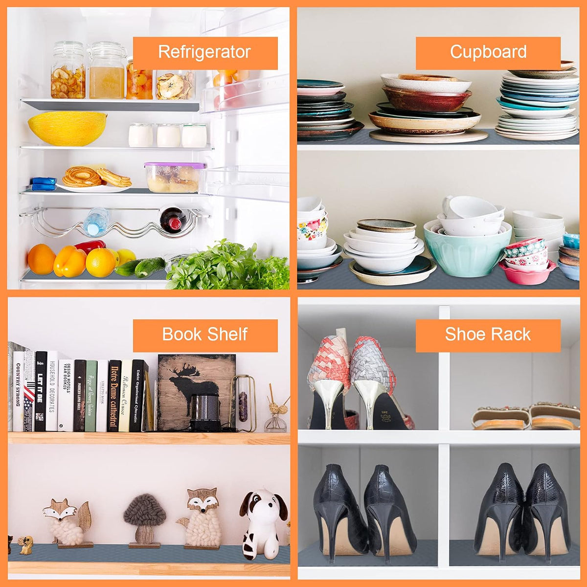 Shelf Liners for Kitchen Cabinets Refrigerator Liners Waterproof & Oil-Proof Kitchen Cupboard Liner
