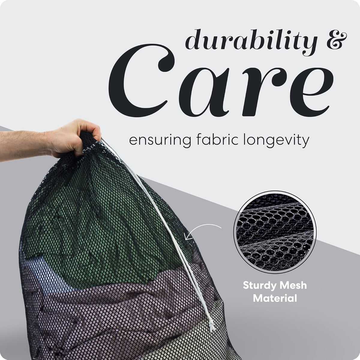 Handy Laundry Mesh XL Laundry Bags - Pack of 2 - Large 24" x 36" - Durable, Machine Washable with