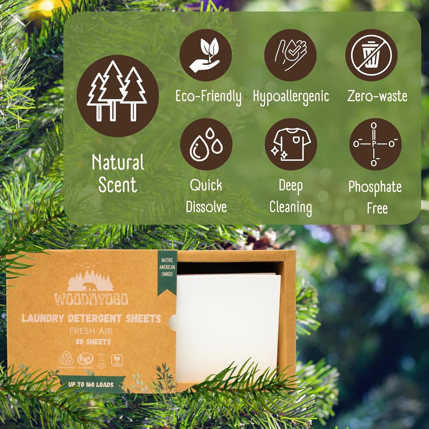 Laundry Detergent Sheets – Eco-Friendly, Hypoallergenic, Plant-Based Detergent for Sensitive Skin