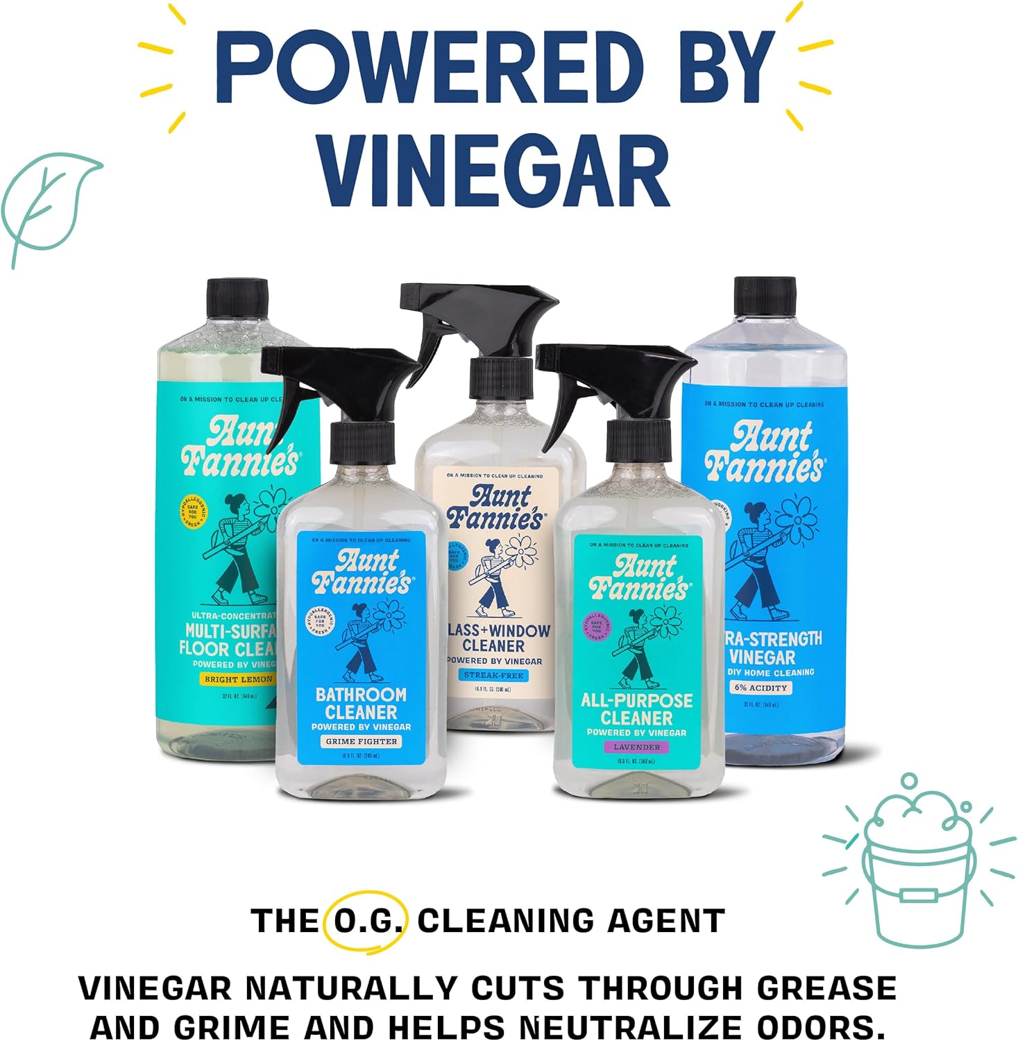 Aunt Fannie's Toilet Bowl Cleaner, Bleach-Free Cleaner Powered by Vinegar, Freshens and Removes