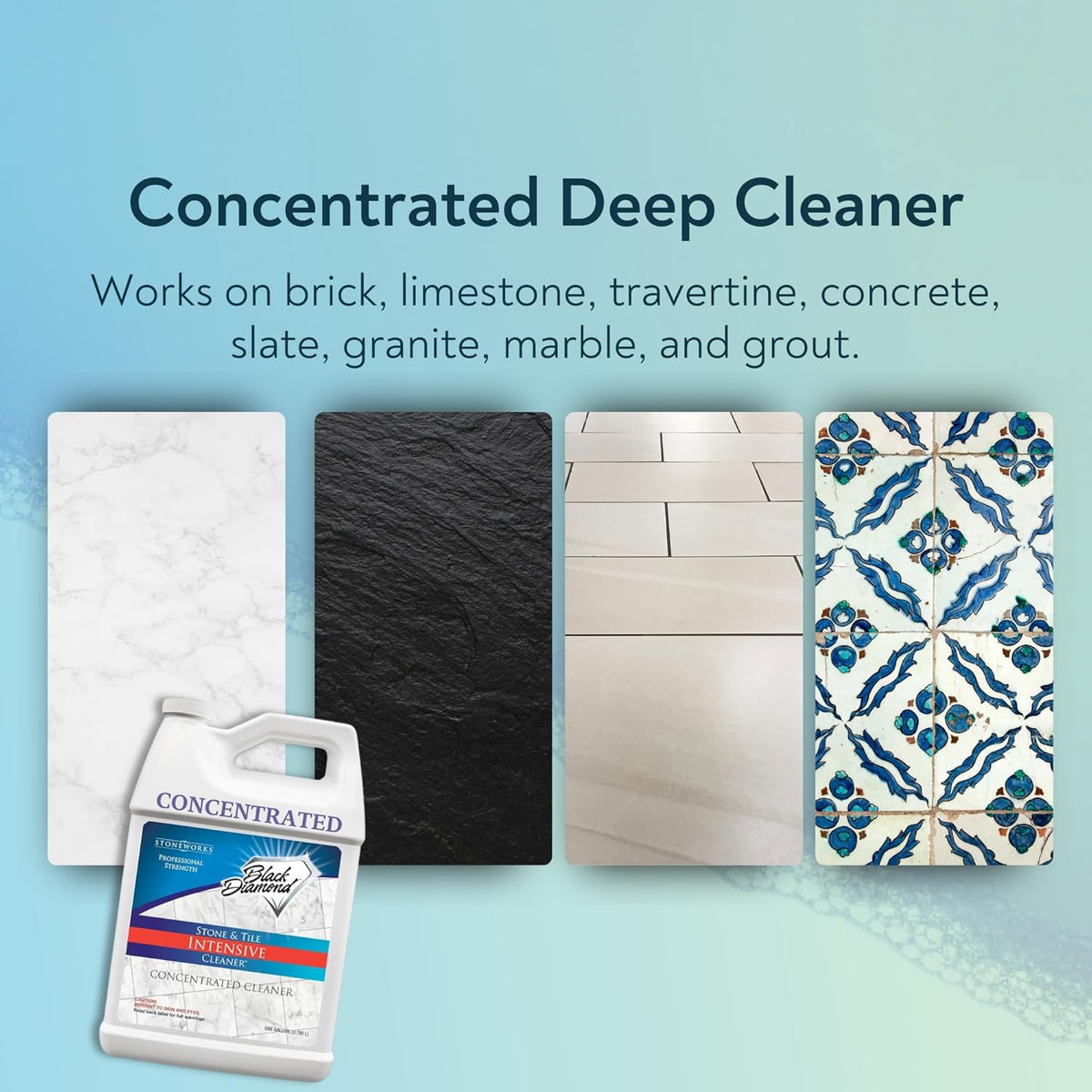 Black Diamond Stoneworks Stone & Tile Intensive Cleaner: Concentrated Deep Cleaner, Marble