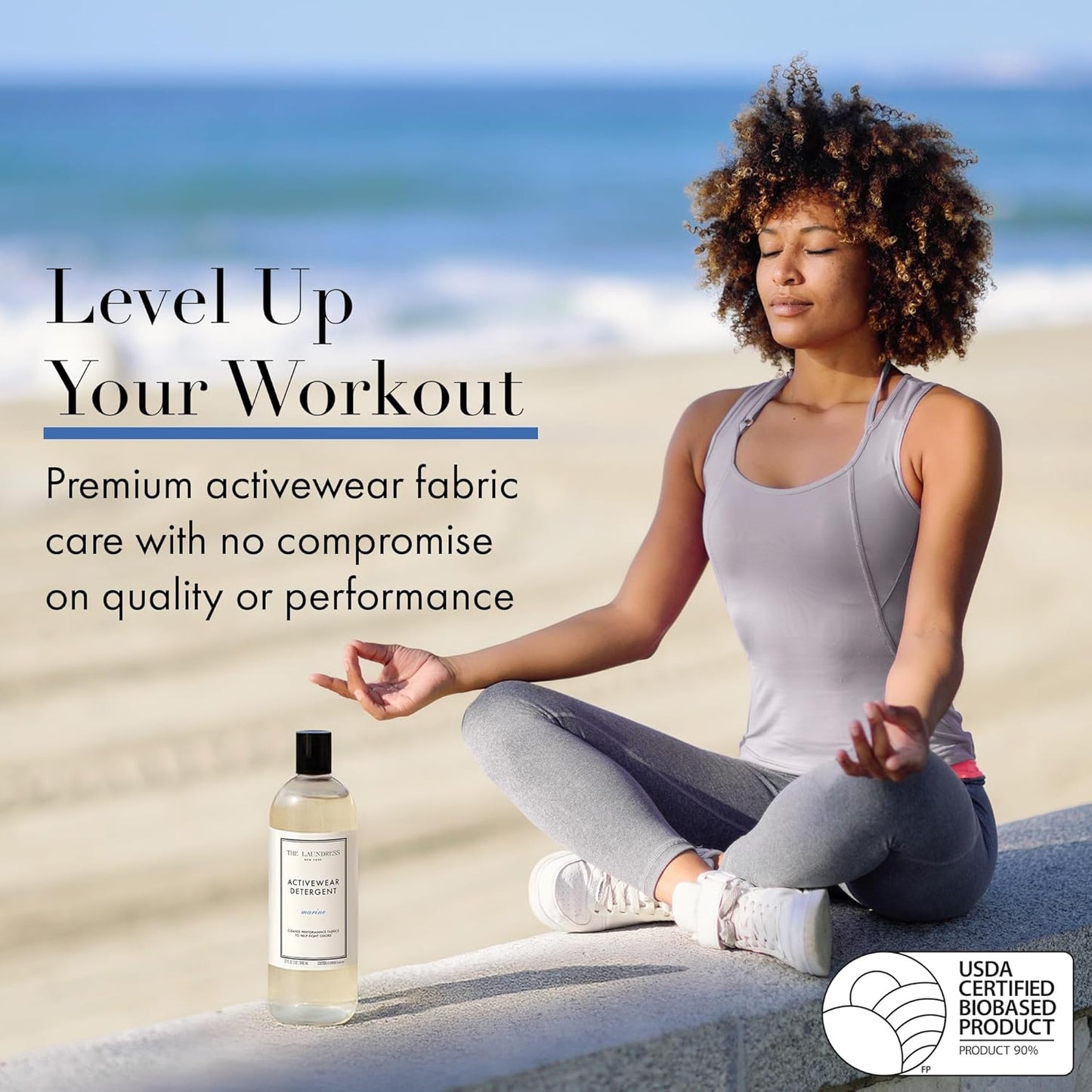 The Laundress Activewear Laundry Detergent, 32 Oz, Marine Fragrance, 4-in-1 Enzyme Blend for
