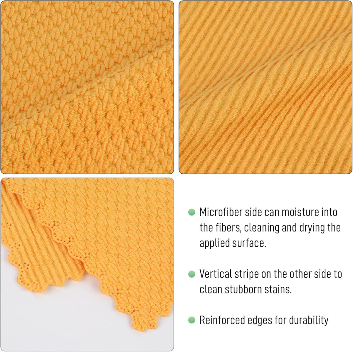SINLAND Microfiber Dish Cloth for Washing Dishes Rags Best Kitchen Washcloth Cleaning Cloths with