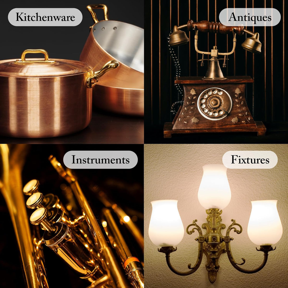 Goddard’s Copper & Brass Polish, Copper Cleaner & Brass Cleaner for Long-Lasting Shine, Metal