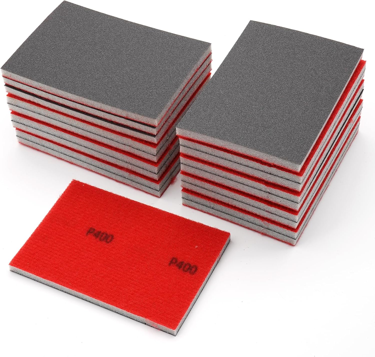 20 Pack 400 Grit Sanding Sponge, 3 x 4 Inch Soft Foam Sanding Block Wet Dry Sanding Pads, Washable