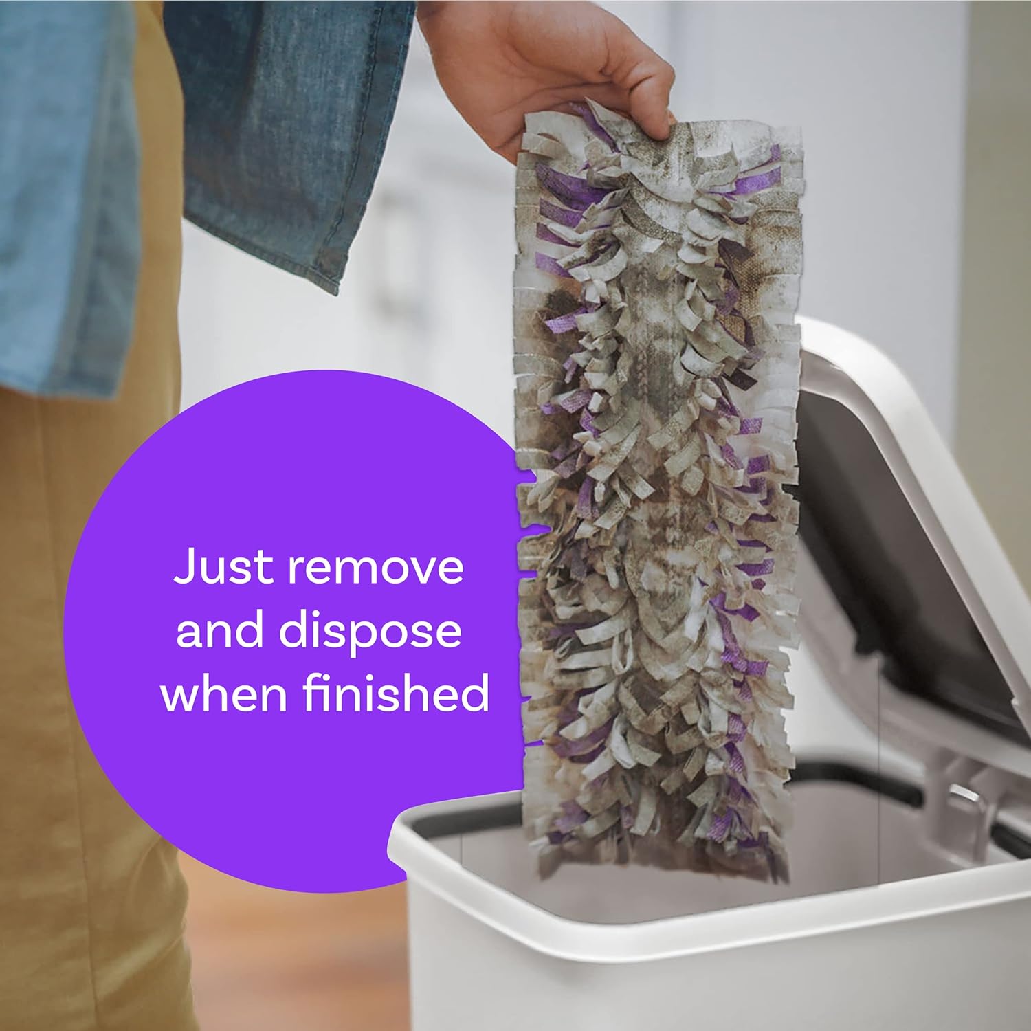 Swiffer Power Mop Refill Pack, Floor Cleaner for Mopping Tile, Vinyl, Laminate, Wood in Home