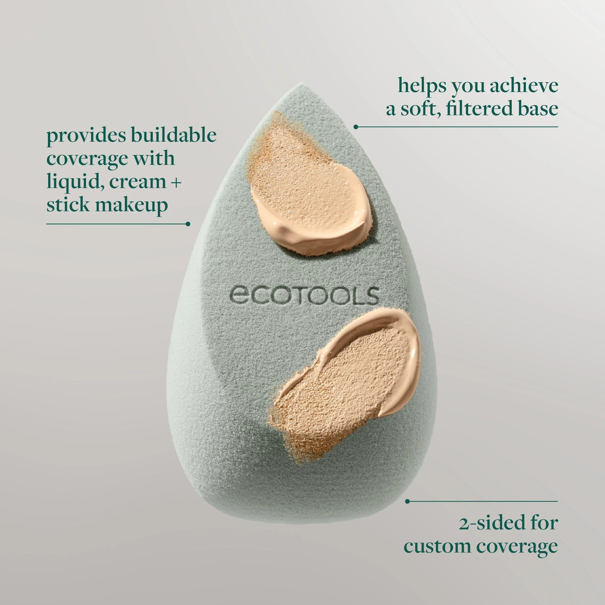 EcoTools Blurring Blender Makeup Sponge Duo, Makeup Blender Sponge
