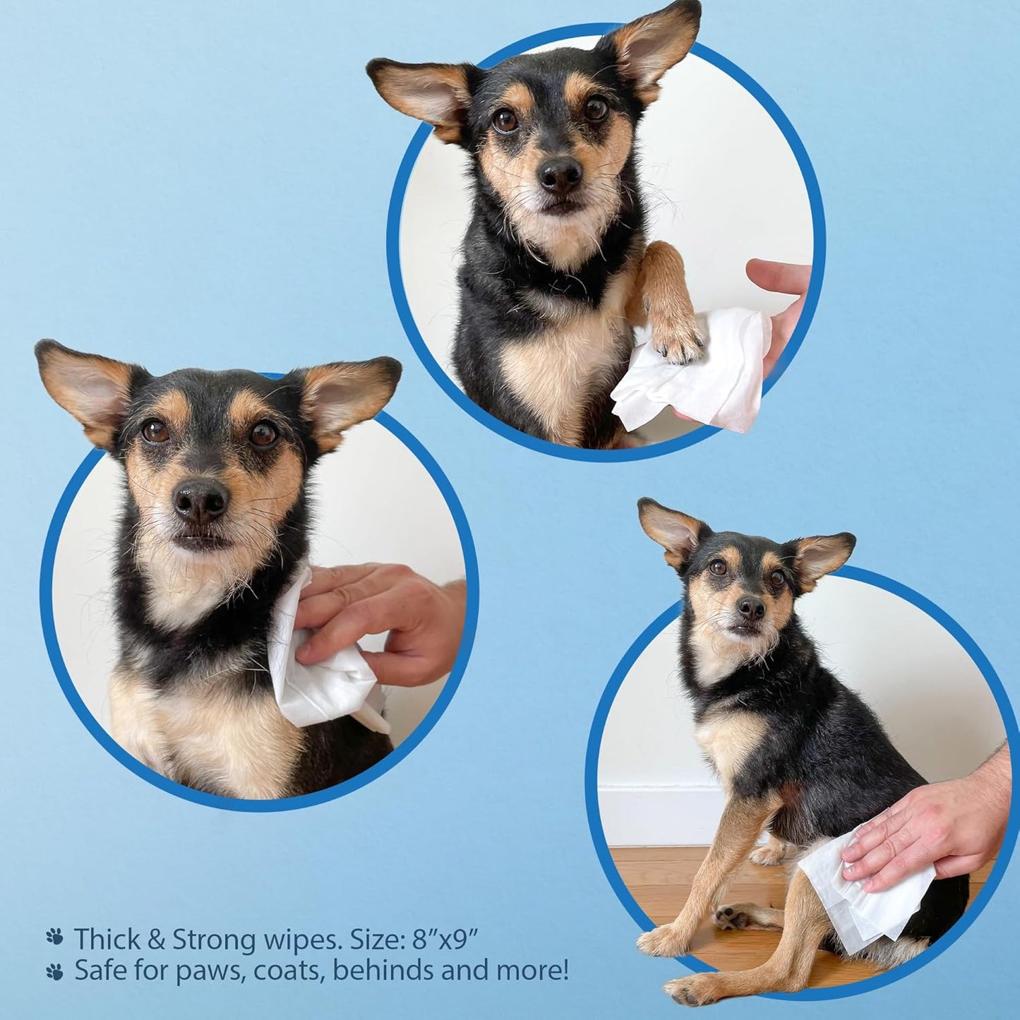 Best Pet Supplies Pet Wipes for Dogs - Dog Wipes Cleaning Deodorizing, for Coats, Ears, Paws