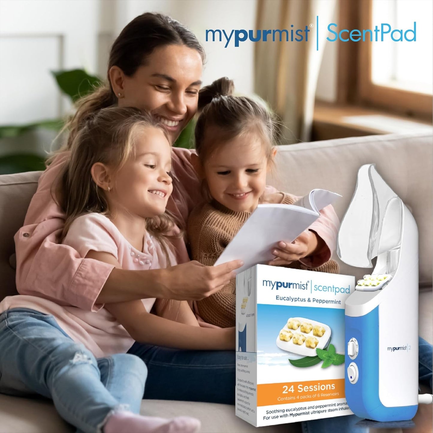 Mypurmist ScentPad Eucalyptus & Peppermint Vapor Pads - Vaporizer Refill Pad for Ultrapure Devices