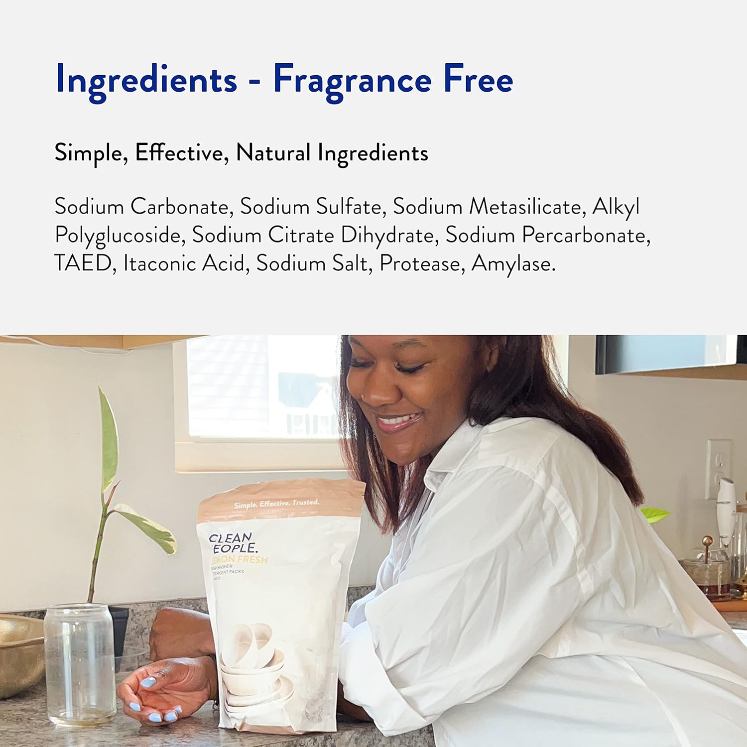 Clean People Dishwasher Pods - Cuts Grease & Rinses Sparkling Clean - Residue-Free - Phosphate Free